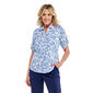Womens Emily Daniels Elbow Sleeve One Pocket Paisley Henley - image 1