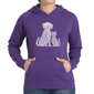 Womens LA Pop Art Dogs and Cats - Word Art Hooded Sweatshirt - image 1