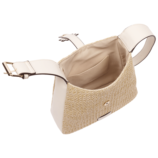 Tommy Bahama Logo Tab Raffia Hobo Bag with Pineapple Accent