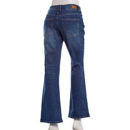 Juniors No Comment Mid Rise 2 Button Bootcut Jeans