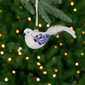 Northlight 6.5in. White & Blue Bird Glass Christmas Ornament - image 1