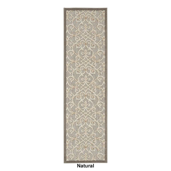 Nourison Aloha Scroll Contemporary Indoor/Outdoor Runner