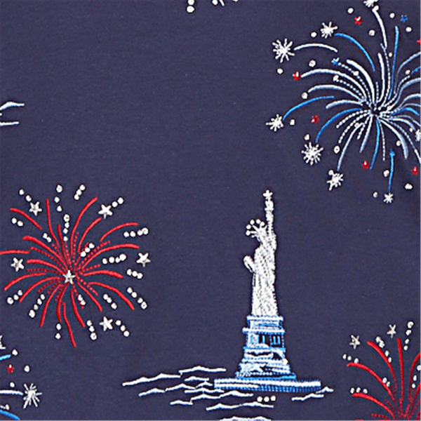 Plus Size Alfred Dunner Lady Liberty Fireworks Embroidery Blouse