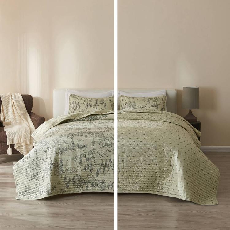 FreshFolds Moonlight Ridge 3pc. Bear Mountain Quilt Set