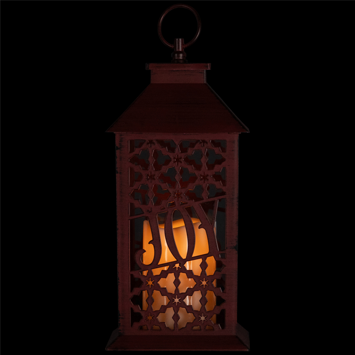 Open Video Modal for Northlight 11in. Snowflakes "Joy" Christmas Candle Lantern