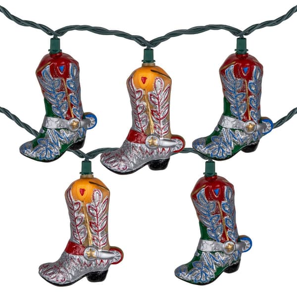 Northlight Seasonal 6ft. Cowboy Boots Patio Light Set - image 