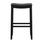 HH2 Home Fiddler Black Backless Bar Height Stool with Saddle Seat - image 3