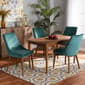 Baxton Studio Gilmore Modern/Contemporary Velvet 5pc. Dining Set - image 7