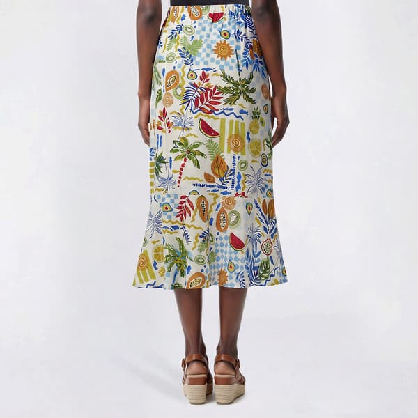 Womens Soho Apparel Fruit Palm Tree Midi Skirt