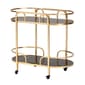 Baxton Studio Leighton Glam & Luxe Gold Metal 2-Tier Wine Cart - image 1