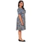 Plus Size Sami & Jo Short Sleeve Keyhole Paisley Seamed Dress - image 4