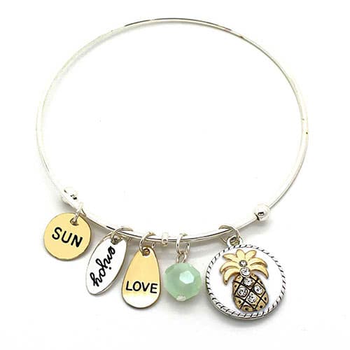 Symbology Two-Tone Friends Forever Charm Bracelet - image 