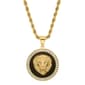 Mens Steeltime 18kt. Gold Plated Royal Lion Pendant Necklace - image 1