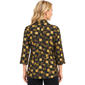 Plus Size Ali Miles 3/4 Bell Cuff Sleeve Geometric Gold Blouse - image 2