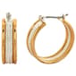 Design Collection Two-Tone Twisted Rope Hoop Earrings - image 1