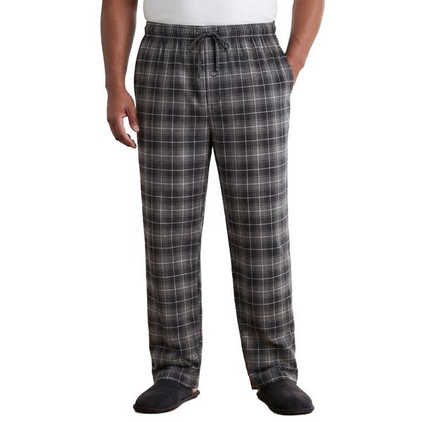 Mens Big & Tall Preswick & Moore(R) Black Plaid Pajama Pants - image 