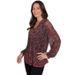 Womens Skye''s the Limit Wild Romance Long Sleeve Floral Blouse - image 3