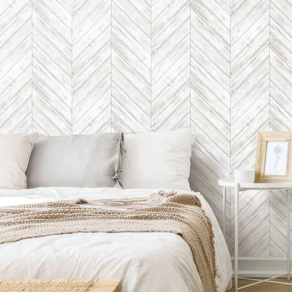 RoomMates® Herringbone Wood Boards Peel & Stick Wallpaper