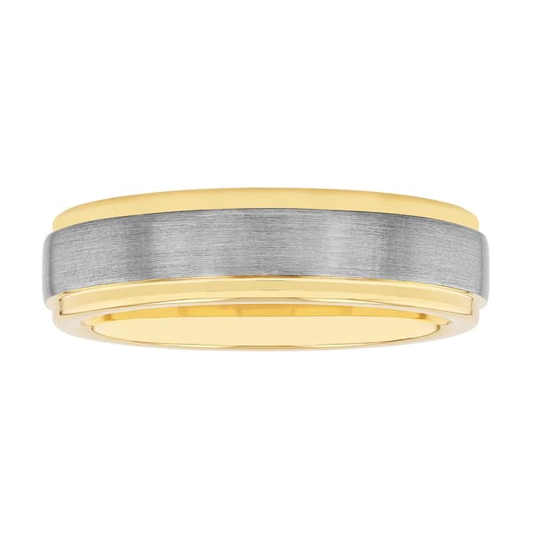 Mens Gentlemens Classics&#40;tm&#41; Two-Tone Tungsten Ring