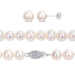 Gemstone Classics™ Freshwater Cultured Pearl 3pc. Necklace Set