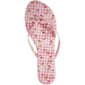 Womens Love 83 Floral Gingham Bow Flip Flops - image 5