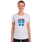 Womens Erika Dolman Sleeve Round Neck Flip Flop Tee - image 1