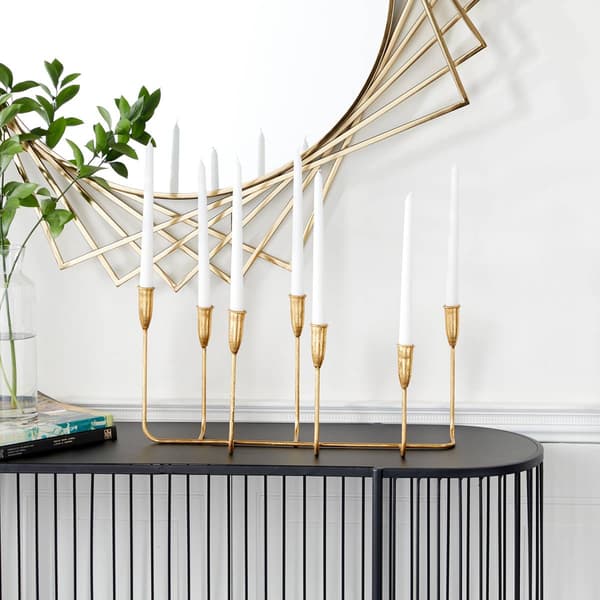 9th & Pike&#174; Gold Contemporary 7-Stick Candle Holder