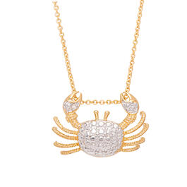 Accents by Gianni Argento Diamond Accent Plated Crab Pendant