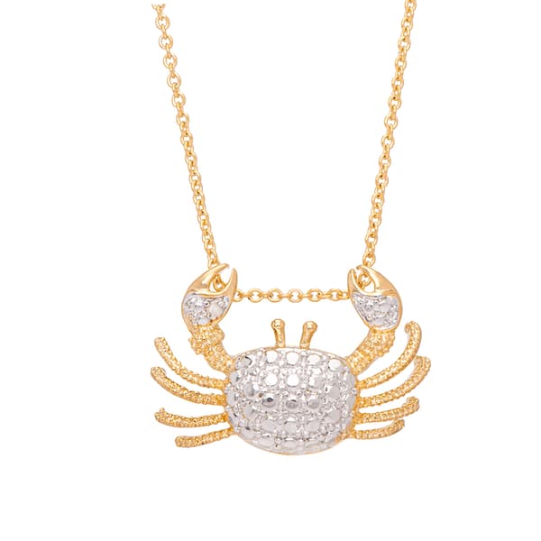 Accents by Gianni Argento Diamond Accent Plated Crab Pendant - image 