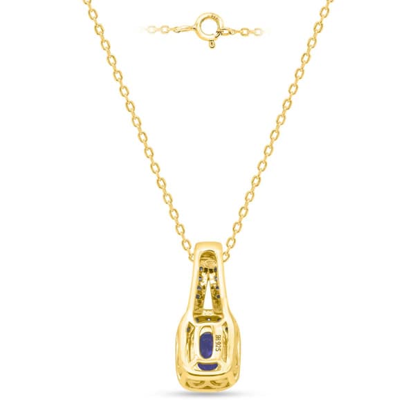 Gemstone Classics™ Created Sapphire Lab Grown Diamond Pendant