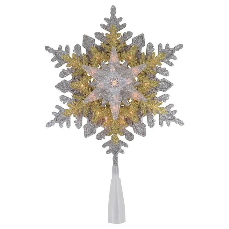 Northlight Seasonal 13.75in. Snowflake Christmas Tree Topper