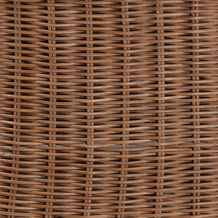 bali & pari Detta Natural Rattan Footstool with Cushion