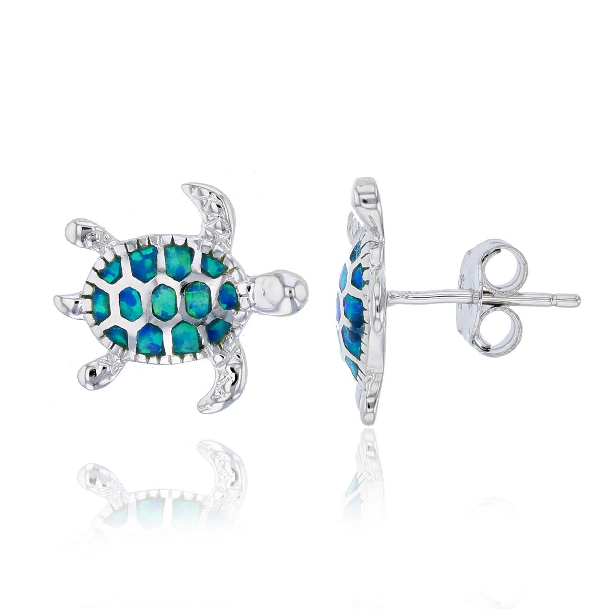 Gemstone Classics™ Created Opal Turtle Stud Earrings