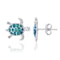 Gemstone Classics&#40;tm&#41; Created Opal Turtle Stud Earrings - image 1