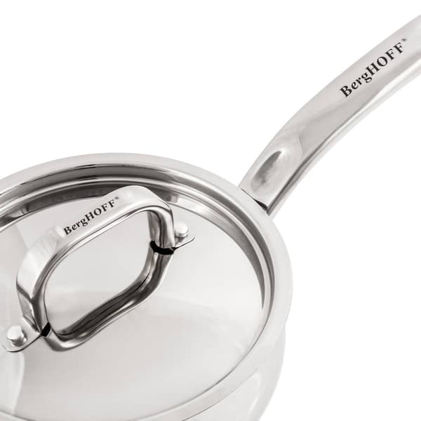BergHOFF Belly Shape Stainless Steel 8in. Saucepan w/ Lid