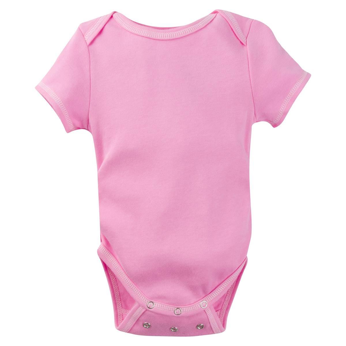 Baby Girl (NB-18M) MiracleWear® Solid Pink Posheez Bodysuit