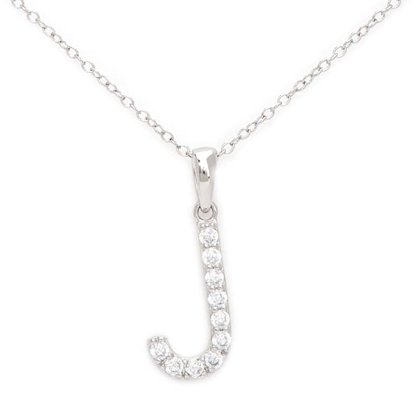 Gianni Argento Silver Initial Pendant Necklace - J - image 