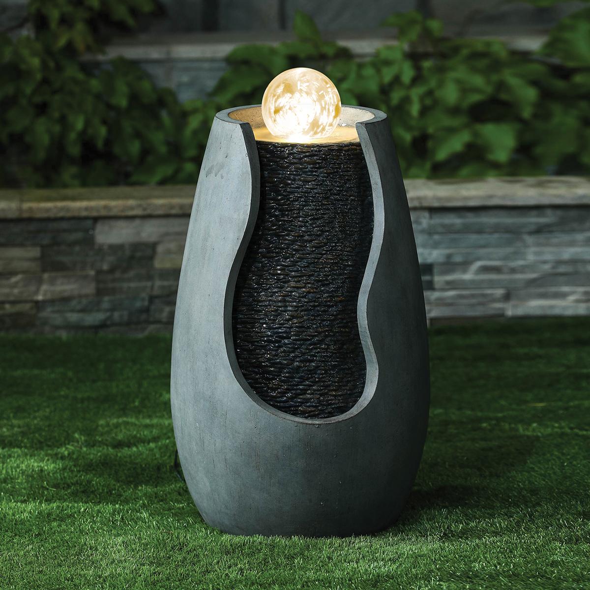Spinning Ball with Cut Out Fountain