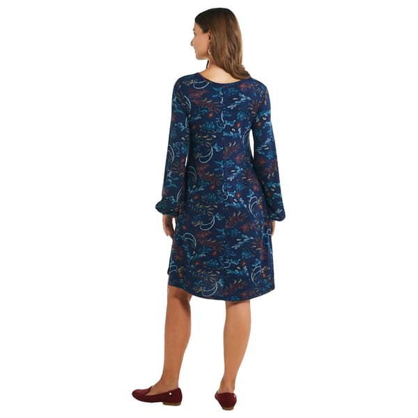 Womens Architect&#174; Floral Balloon Sleeve Hacci Dress