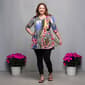 Plus Size 24/7 Comfort Apparel Multicolor Floral Henley Tunic Top - image 6