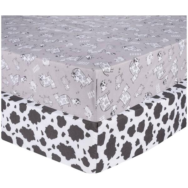 Sammy & Lou&#40;R&#41; Cottage Cow 2pk. Fitted Crib Sheet Set - image 