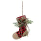 Northlight Seasonal 5.75in. Burlap Christmas Stocking Ornament - image 1