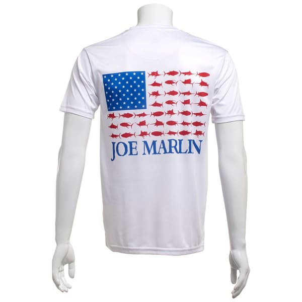 Mens Joe Marlin Flag Fish Short Sleeve Tee