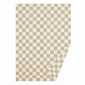 Truly Soft Cozy Checkerboard Beige Reversible Throw - image 9