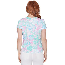 Womens Hearts of Palm Printed Essentials Garden Party Top