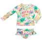 Baby Girl (12-24M) Roxy 2pc. Sun & Palm Tree Rash Guard Swim Set - image 1