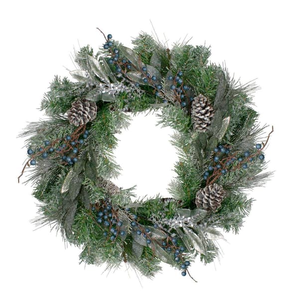 Northlight Seasonal Pine & Blueberry Artificial Christmas Wreath - image 