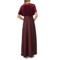 Womens MSK Dolman Sleeve Floral Velvet & Satin V-Neck Gown - image 2