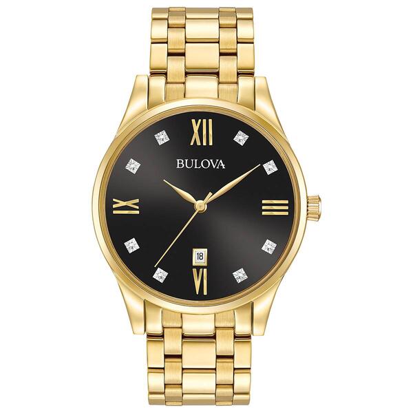 Mens Bulova Sutton Black Dial Bracelet Watch - 97D108 - image 