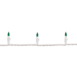 Northlight 20.25ft. Clear w/ Green Tips Mini Christmas Light Set